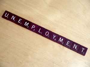 scrabble pieces: "unemployment"
